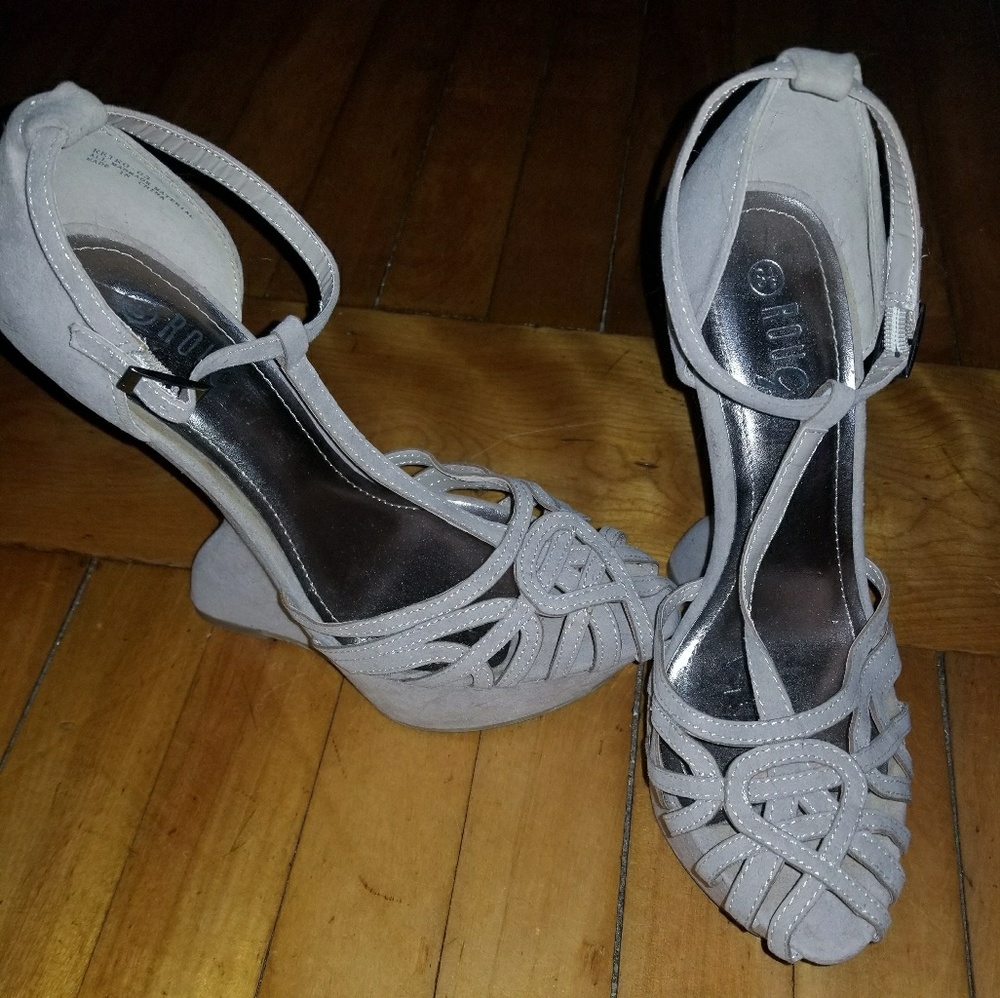 🔥Peep Toe Wedge Platform Heels 8.5